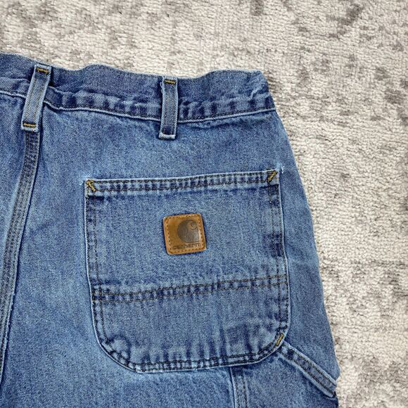 Carhartt B13 Jeans Loose Work Mens Carpenters Medium Wash Jeans Size 34x32 - Picture 4 of 6